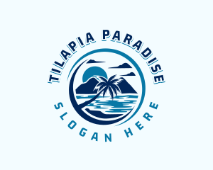 Palm Tree Mountain Resort logo design