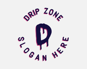 Urban Circle Paint Drip logo design