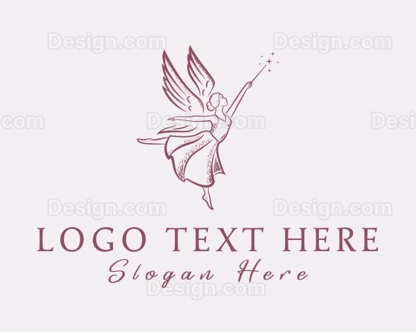 Magic Wand Fairy Logo