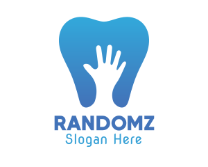 Blue Hand Tooth Logo