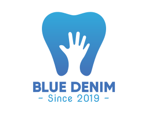 Blue Hand Tooth logo design