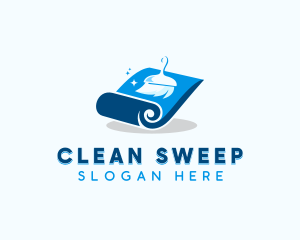 Carpet Broom Cleaning logo design