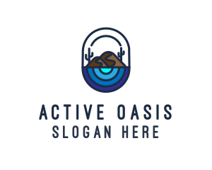 Cactus Desert Oasis logo design