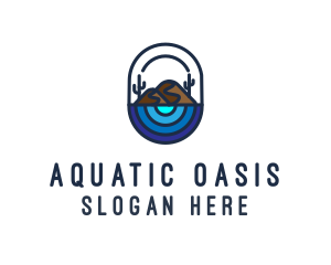 Cactus Desert Oasis logo design