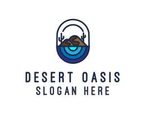 Cactus Desert Oasis logo design