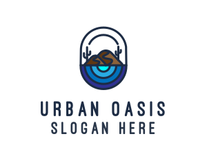 Cactus Desert Oasis logo design