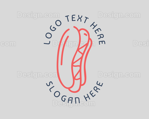 Hot Dog Sandwich Snack Logo