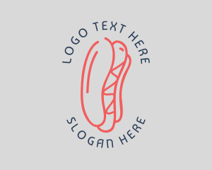 Hotdog Sandwich Snack Logo
