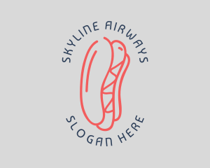 Hot Dog Sandwich Snack Logo