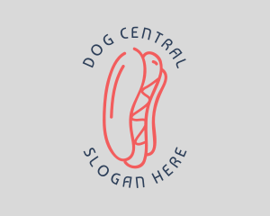 Hot Dog Sandwich Snack logo design