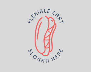 Hot Dog Sandwich Snack logo design