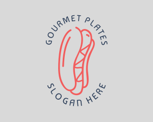 Hot Dog Sandwich Snack logo design