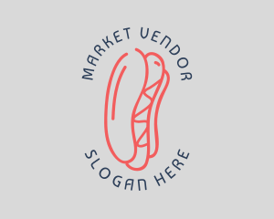 Hot Dog Sandwich Snack logo design