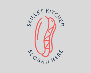 Hot Dog Sandwich Snack logo design