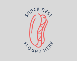 Hot Dog Sandwich Snack logo design