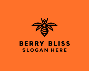 Wasp Wings Flying logo design