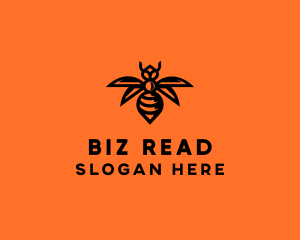 Wasp Wings Flying logo design