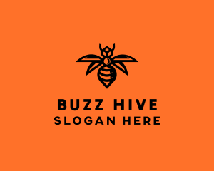 Wasp Wings Flying logo design