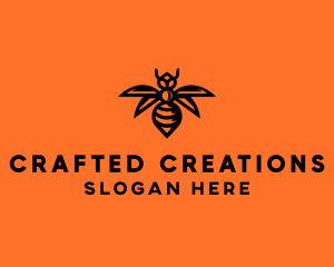 Wasp Wings Flying logo design