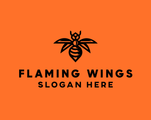 Wasp Wings Flying logo