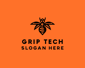 Wasp Wings Flying logo design