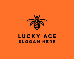 Wasp Wings Flying logo design