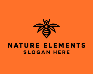 Wasp Wings Flying logo design