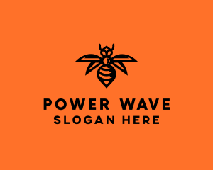 Wasp Wings Flying logo design