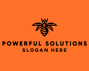 Wasp Wings Flying logo design