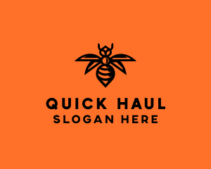 Wasp Wings Flying logo design