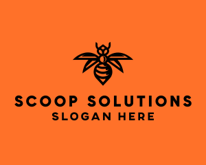 Wasp Wings Flying logo design