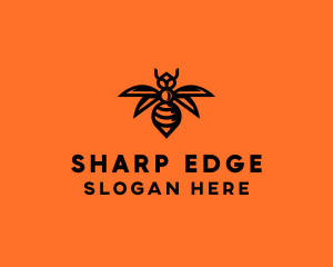 Wasp Wings Flying logo design