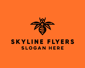 Wasp Wings Flying logo design