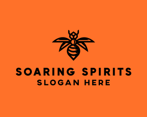 Wasp Wings Flying logo