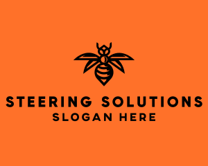 Wasp Wings Flying logo design