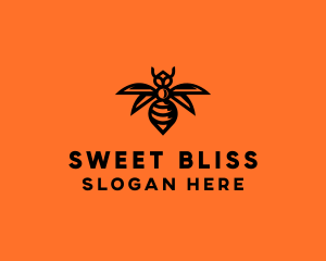 Wasp Wings Flying logo design