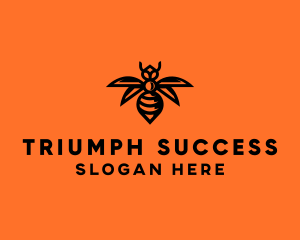 Wasp Wings Flying logo design