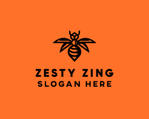 Wasp Wings Flying logo design