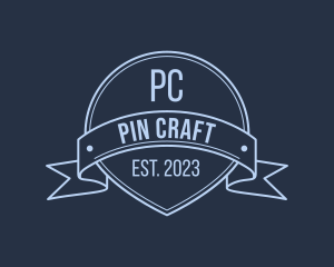 Ribbon Pin Location logo design