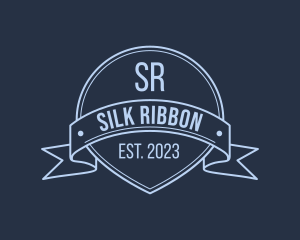 Ribbon Pin Location logo design