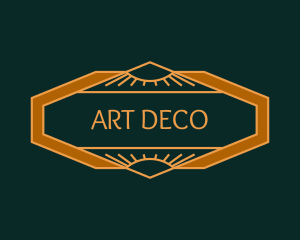 Golden Art Deco Boutique logo design