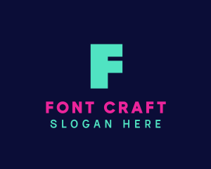 Neon Chunky Font logo design