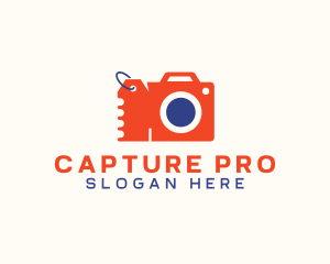 Camera Shopping Tag Coupon logo design