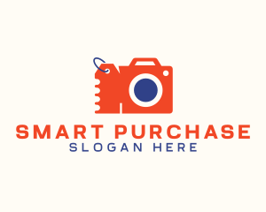 Camera Shopping Tag Coupon logo design