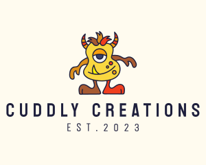 Horned Eye Monster logo design