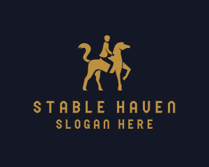 Equestrian Stallion Horse  logo design