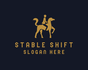 Equestrian Stallion Horse  logo design