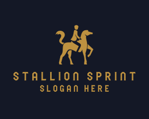 Equestrian Stallion Horse  logo design