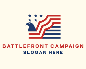 American Eagle Stripes Flag logo design