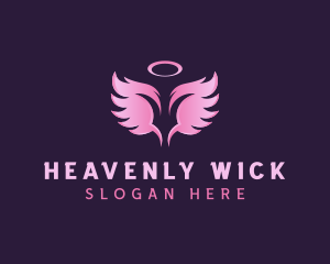 Angel Support Wings logo design